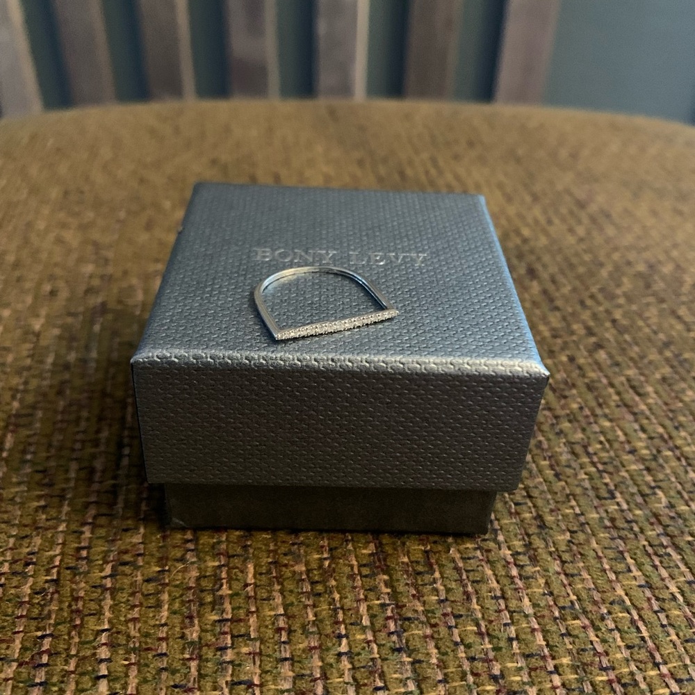 Nordstrom Exclusive Bony Levy White Gold and Diamond Ring